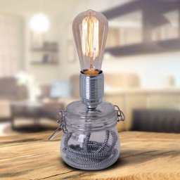 Näve Max table lamp with a glass base