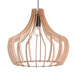 Reality Leuchten Wooden hanging light Wood with a slatted design