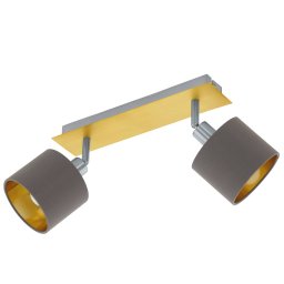EGLO Valbiano ceiling light cappuccino and gold, 2-bulb