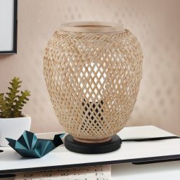 EGLO Dembleby table lamp in natural wood