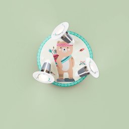 Elobra Little Indians wall light, Bjørn Bear yellow/green