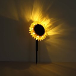 Globo LED solar light 33598 Sunflower Ø 13 cm, yellow, plastic