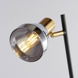 Searchlight Classy table lamp with a smoked glass lampshade