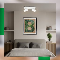 Briloner Isil A ceiling lamp, white, 2-bulb, metal, swivelling