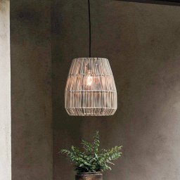 PR Home outdoor hanging light Saigon, natural/grey, Ø 28 cm, UK