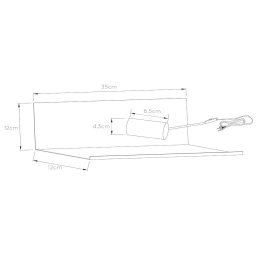 Lucide Practical Sebo wall light in black metal