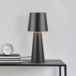 Trio Lighting Nubian table lamp, black, height 40 cm, metal, E27