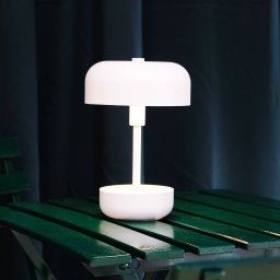 Dyberg Larsen Haipot LED table lamp rechargeable battery white