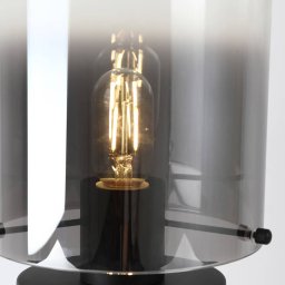 Searchlight Sweden table lamp, black/smoke grey, steel, glass, E27