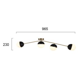 Viokef Orbit ceiling light, four-bulb