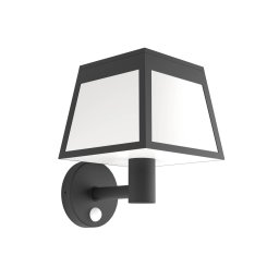 EGLO Altilia solar LED wall light, black, plastic, sensor
