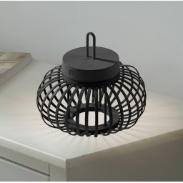 JUST LIGHT. GmbH JUST LIGHT. Akuba rechargeable LED table lamp black 22 cm bamboo