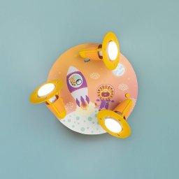 Elobra Rondell Escape ceiling light, orange, 3-bulb