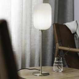 Markslöjd Cava table lamp, brass-coloured, glass, height 55 cm