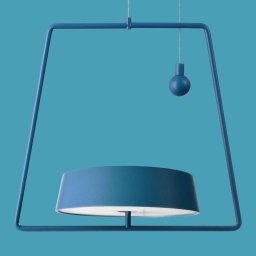 Deko-Light Miram LED hanging light, battery, dimmable, blue