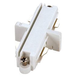 SLV longitudinal connector for single-circuit track, white