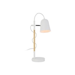 Viokef Eddie table lamp, made of steel and wood, white