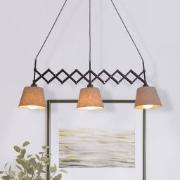 Näve Adrienne fabric hanging light, 3-bulb