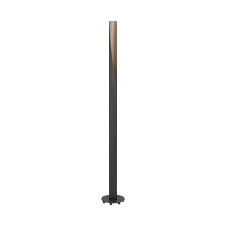 EGLO Barbotto LED floor lamp with a black/oak look