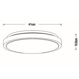 Lucide Dasher LED ceiling light, black, Ø 41 cm, 2700 K, IP44