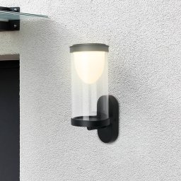 Briloner LED outdoor wall light with rechargeable battery 3930015, black, touch dimmer