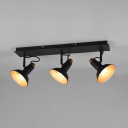 Trio Lighting Swivelling downlight Roxie 3-light black matt