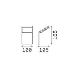 Ideallux Ideal Lux Style LED outdoor wall light, black, aluminium, 3,000 K