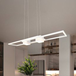 Trio Lighting LED pendant light Albany, white, 100 x 28 cm, aluminium, CCT dimmable