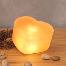 Wagner Life LED salt lamp heart with USB connector, amber