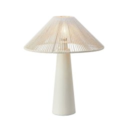 Markslöjd Favoro table lamp, cream, height 50 cm, ceramic, textile