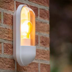 Lucide Capsule outdoor wall light, clear/white