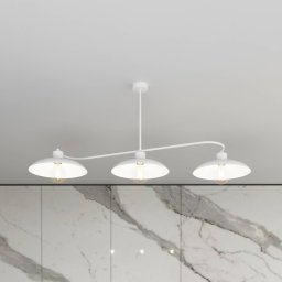 EMIBIG LIGHTING Foster ceiling light, 3-bulb, 113 cm, white, metal, E27