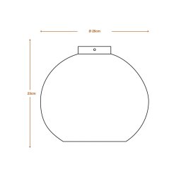 LEDVANCE Ball ceiling light, Ø 26 cm, brown, corrugated cardboard, E27