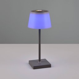 Reality Leuchten Sanchez LED table lamp, RGBW and dimmer anthracite