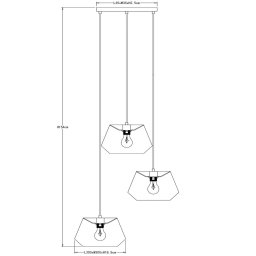 Lucide Jessica pendant light, 3-bulb, black, Ø 30 cm, cotton