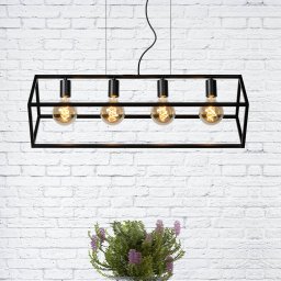 Lucide Fabian pendant light, metal lampshade, 4-bulb