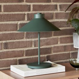 Hübsch Shape table lamp, dark green, iron, E14