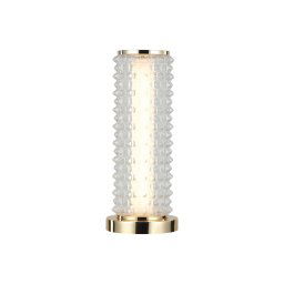 Viokef Irma LED table lamp, gold-coloured/clear