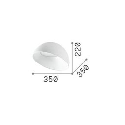 Ideallux Ideal Lux LED ceiling light Corolla-2, white, metal, Ø 35 cm