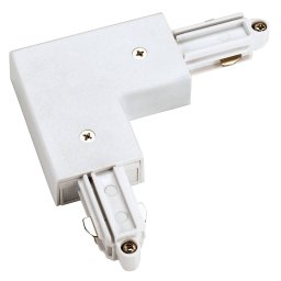 SLV corner connector for single-circuit track, white
