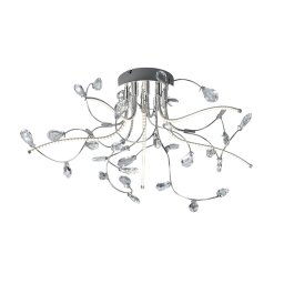 HELL Crystal ceiling light, chrome, 54 cm