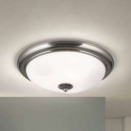 ORION Empire ceiling light, Ø 48 cm, matt nickel, matt opal glass