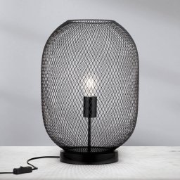 ORION Georgina table lamp with a cage lampshade
