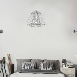 Searchlight Geometric Cage hanging light, chrome