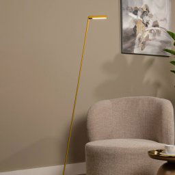Lucide Lavale LED floor lamp, ochre yellow, dimmable, height 138 cm