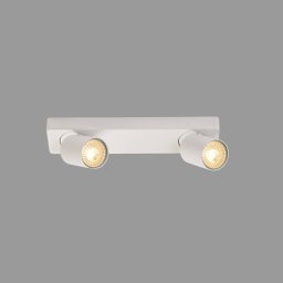 Searchlight Spotlight ceiling light, white, 2-bulb, aluminium, GU10