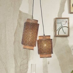GOOD & MOJO Bhutan pendant light bundled, 2-bulb