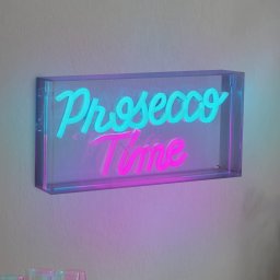 Näve LED wall lamp Prosecco Time clear 30x15 cm plastic USB RGB