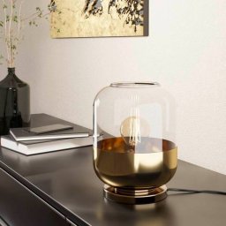 EGLO Maryvilla table lamp, gold/clear