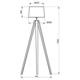 Aluminor Essence tripod floor lamp, black
